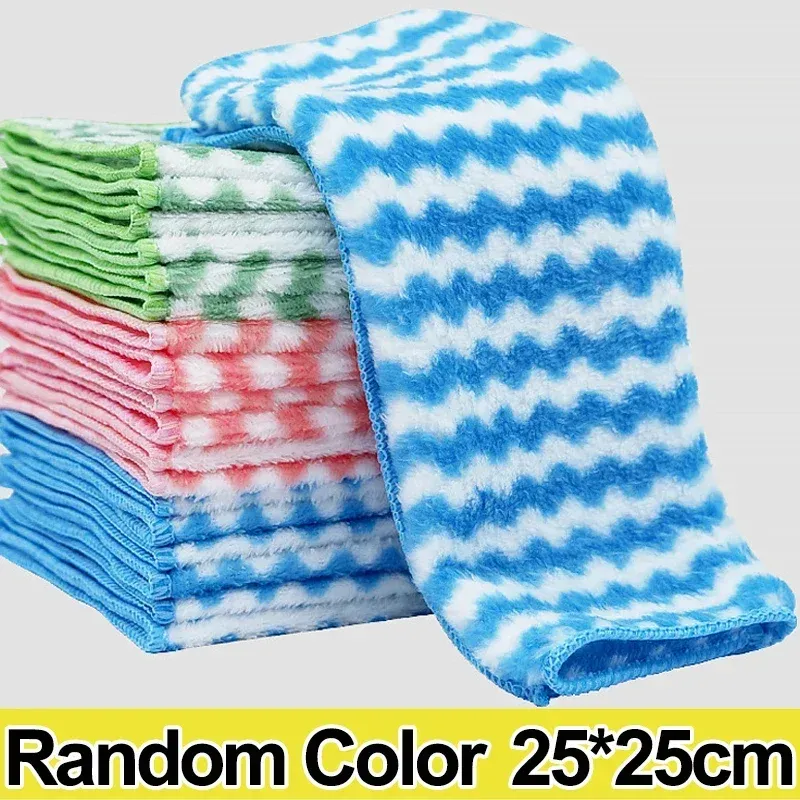 Chiffons de nettoyage en microfibre épais, haute absorption, velours pour la cuisine 7