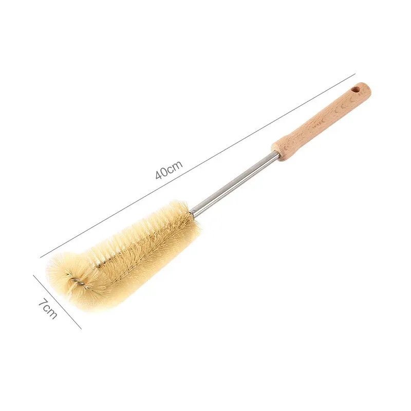 Brosse à bouteilles en bois à long manche 5