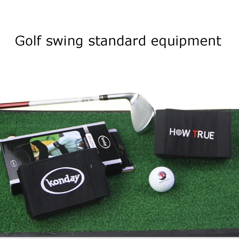 Brassard d'entraînement de swing de golf correcteur de posture de main, ceinture élastique en nylon noir pour débutants 6