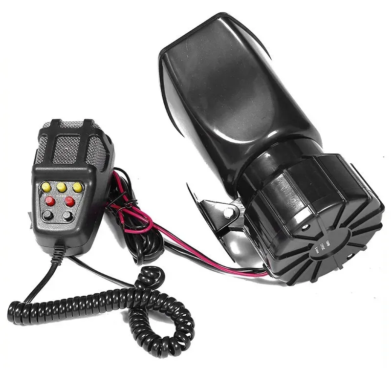 Alarme de voiture 110 dB à 7 sons, avec haut-parleur, sirène 12 V, klaxon à air et mégaphone pour camion, police et pompiers 4