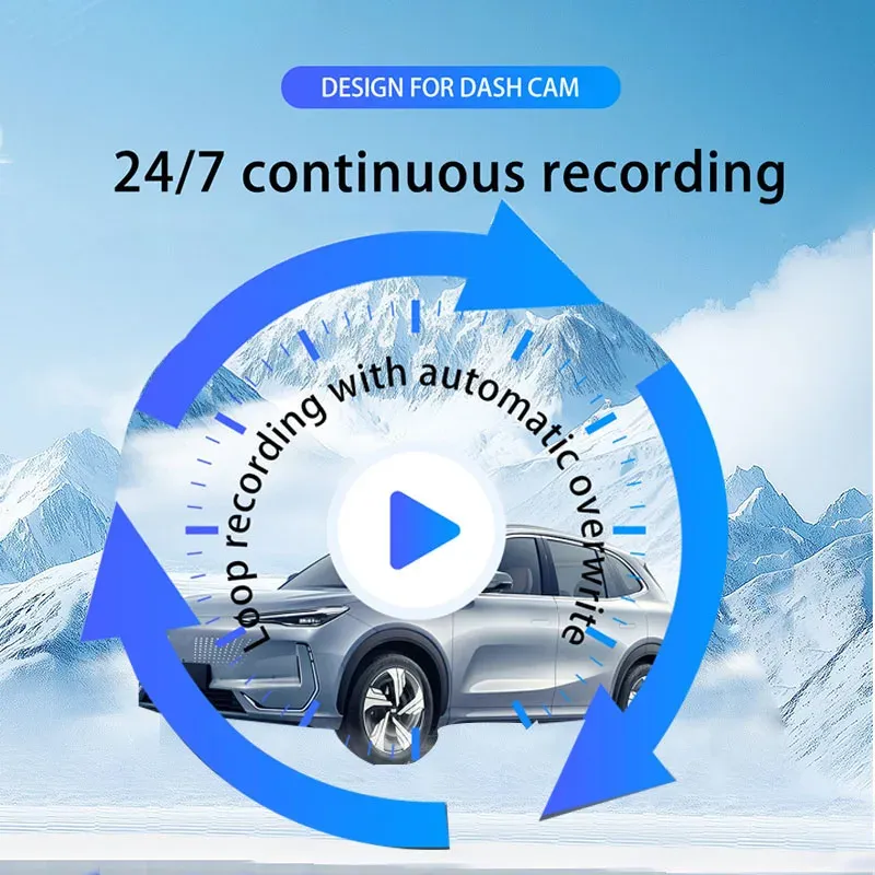 Carte microSD haute endurance Kodak pour dashcam, carte mémoire FAT32 128 Go/256 Go, 100 Mo/s, enregistrement 4K et boucle 4
