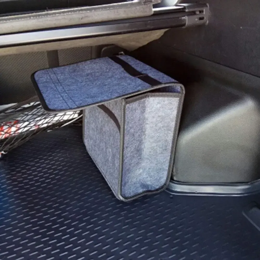 Boîte de rangement pour voiture en feutre, petit coffre de rangement portable, boîte de rangement pliable pour véhicule 6