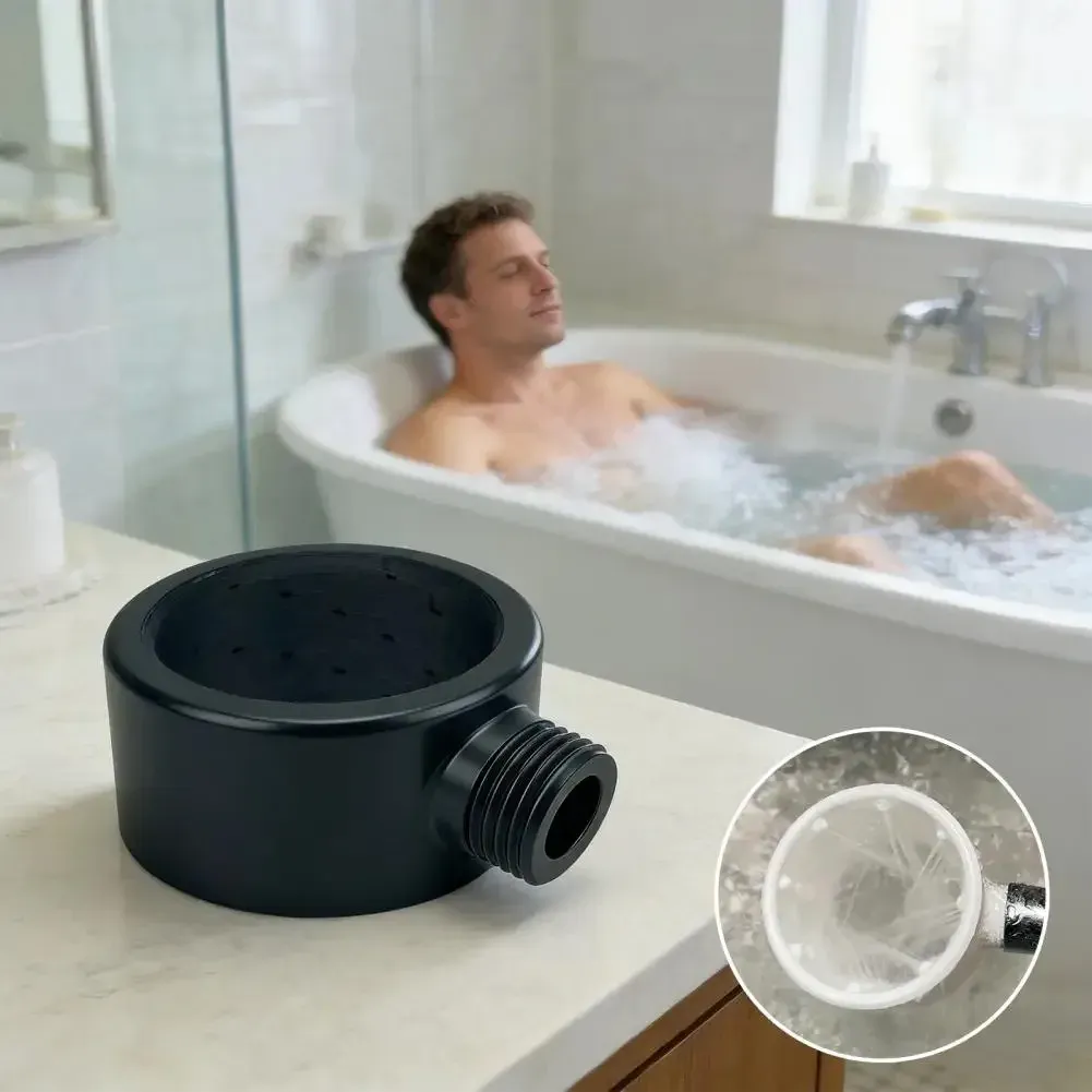 Pommeau de douche à hydromassage avec buse spirale à jet 360° pour un nettoyage complet