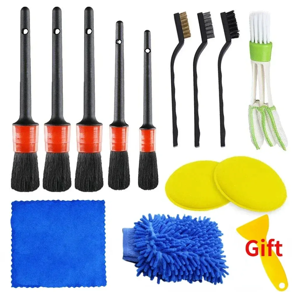 Kit de Brosses de Nettoyage pour Voiture, Compatible Perceuse, Nettoyage de Climatiseur et Polissage Automobile - Image 1