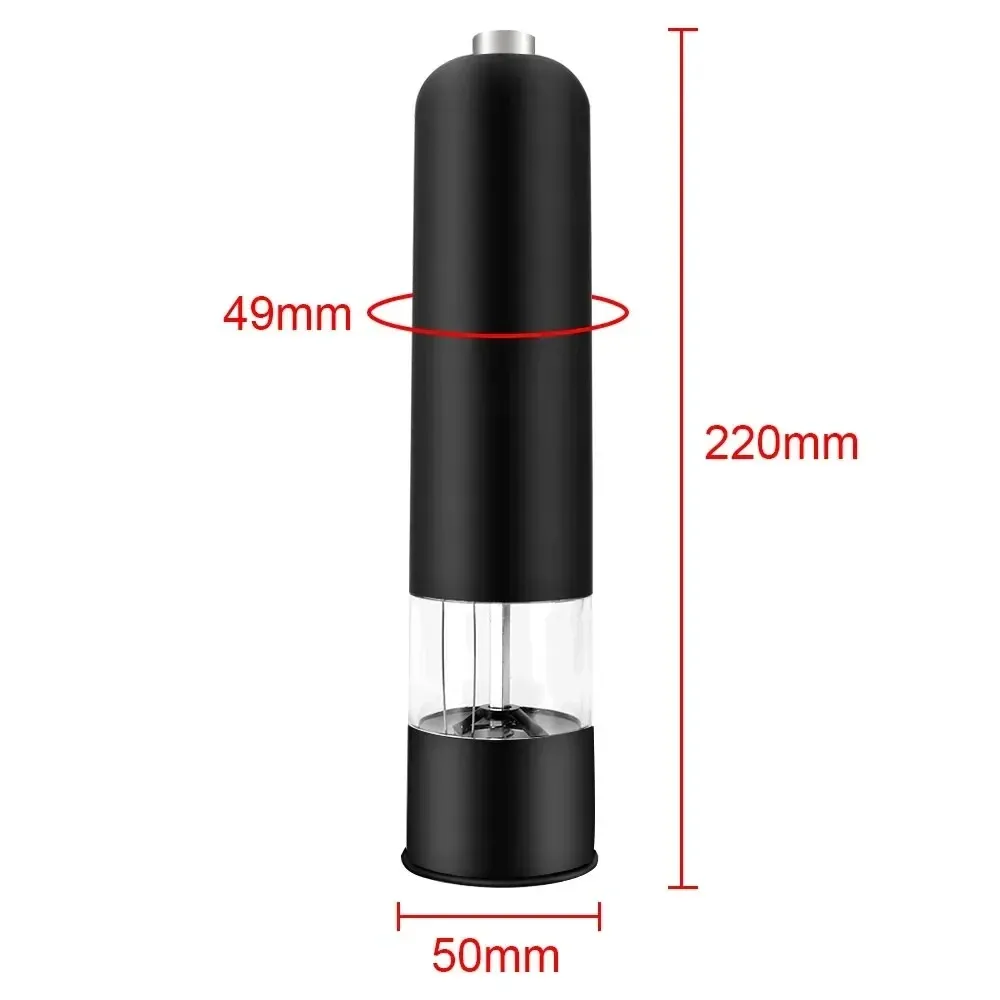 Moulin électrique automatique à poivre et sel avec éclairage LED et mouture réglable 6