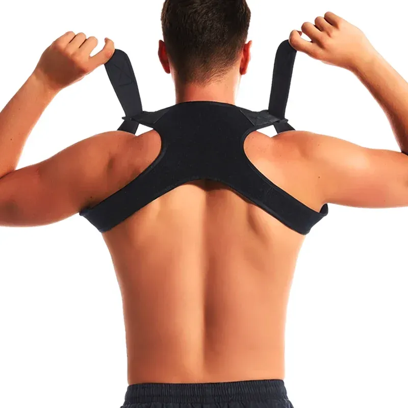 Sangle correctrice invisible pour homme, attelle de soutien anti-dos voûté réglable, pour une meilleure posture 2