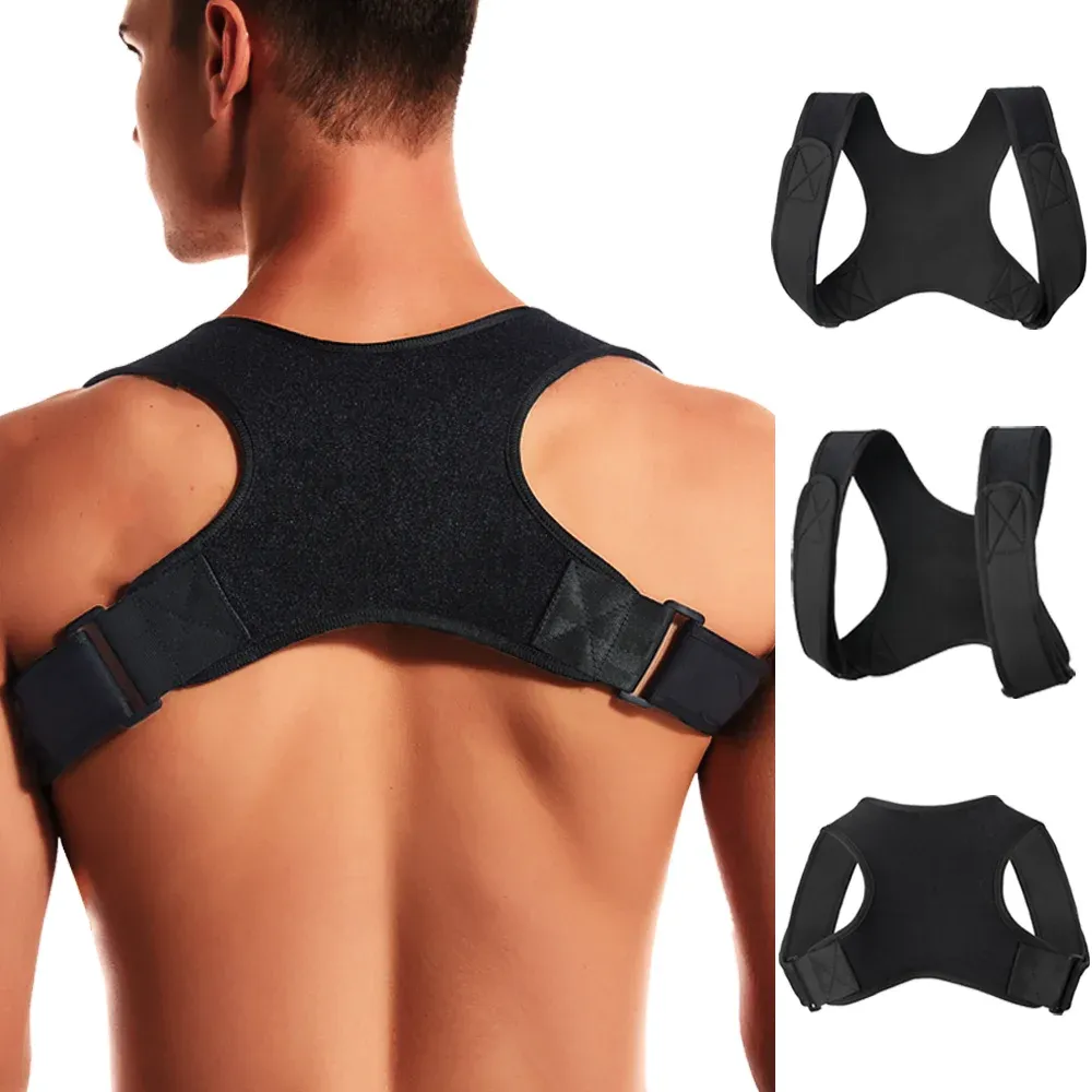 Sangle correctrice invisible pour homme, attelle de soutien anti-dos voûté réglable, pour une meilleure posture