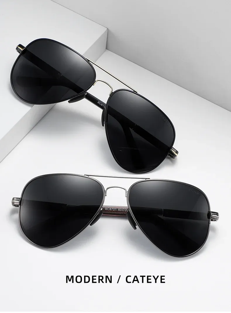 Lunettes de soleil polarisées pour hommes BARCUR, modèle pilote 5