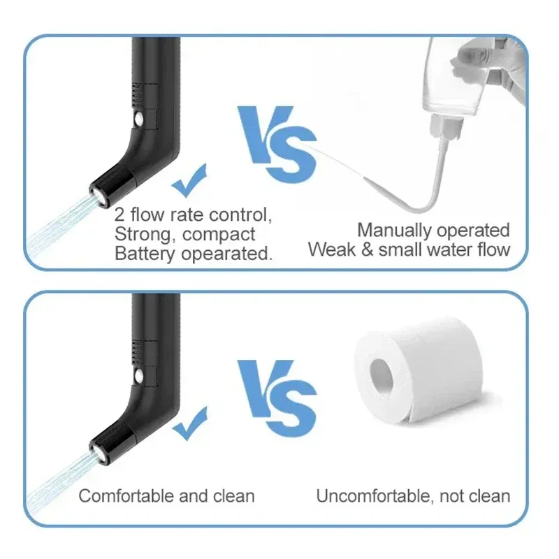 Pulvérisateur de bidet électrique portable à main, à 2 niveaux de pression, rechargeable, pour l'hygiène intime en voyage 4