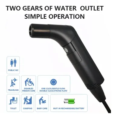 Pulvérisateur de bidet électrique portable, ambiance voyage