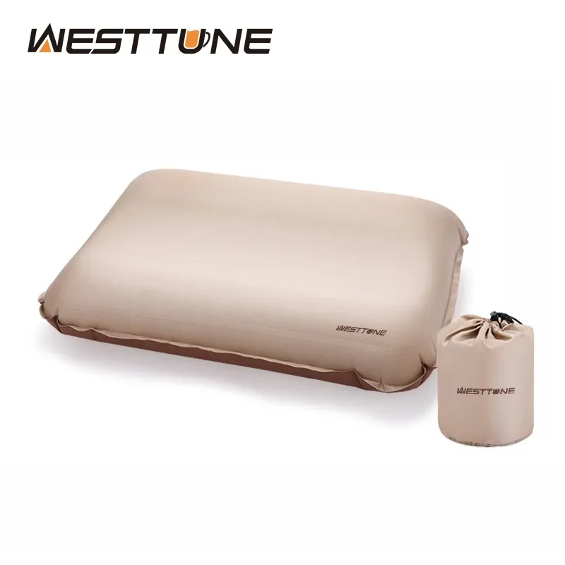 Oreiller de camping gonflable autonome Westtune, ultraléger, en mousse 3D compacte, oreiller de cou de voyage pour l'extérieur - Image 1