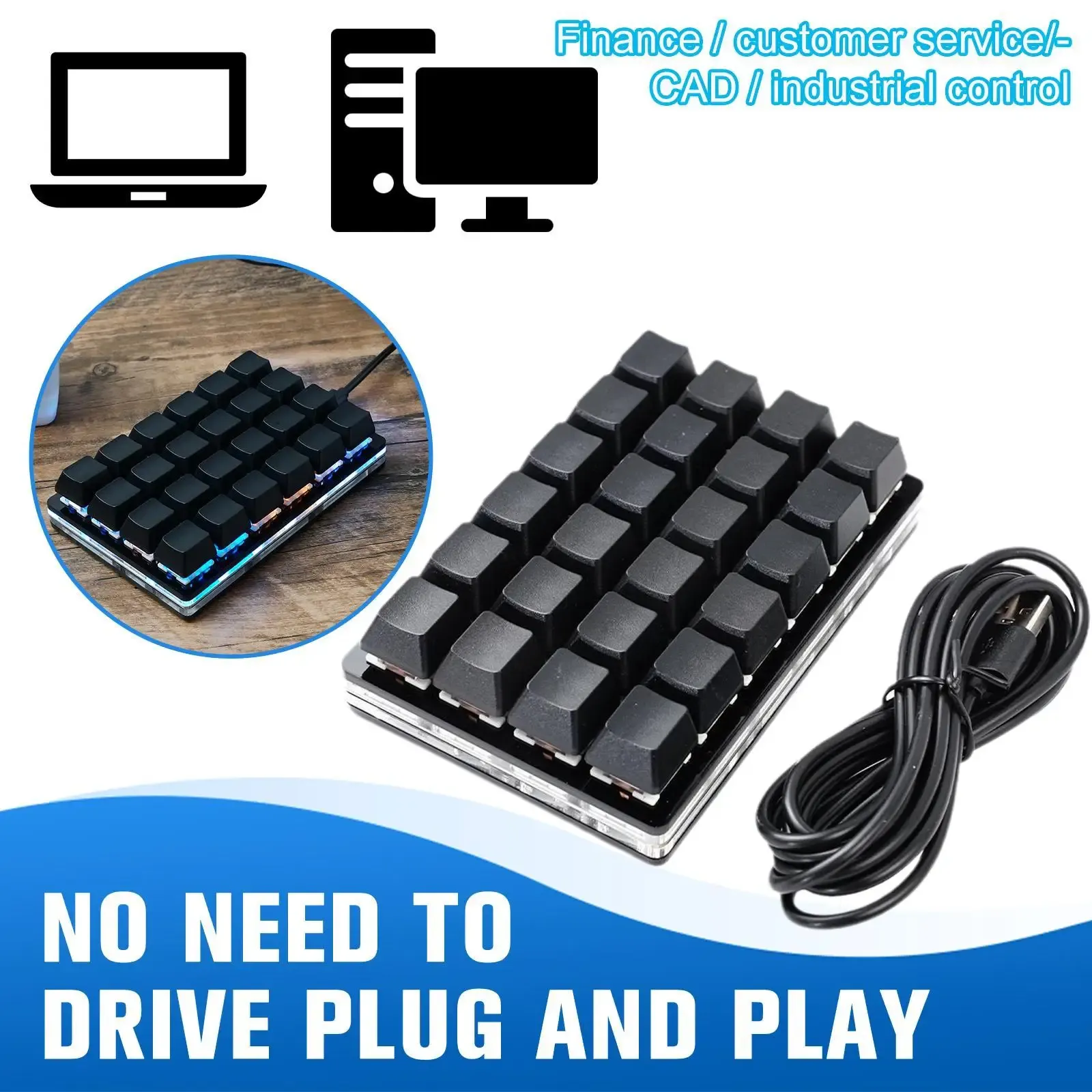 Mini clavier mécanique personnalisé, détail