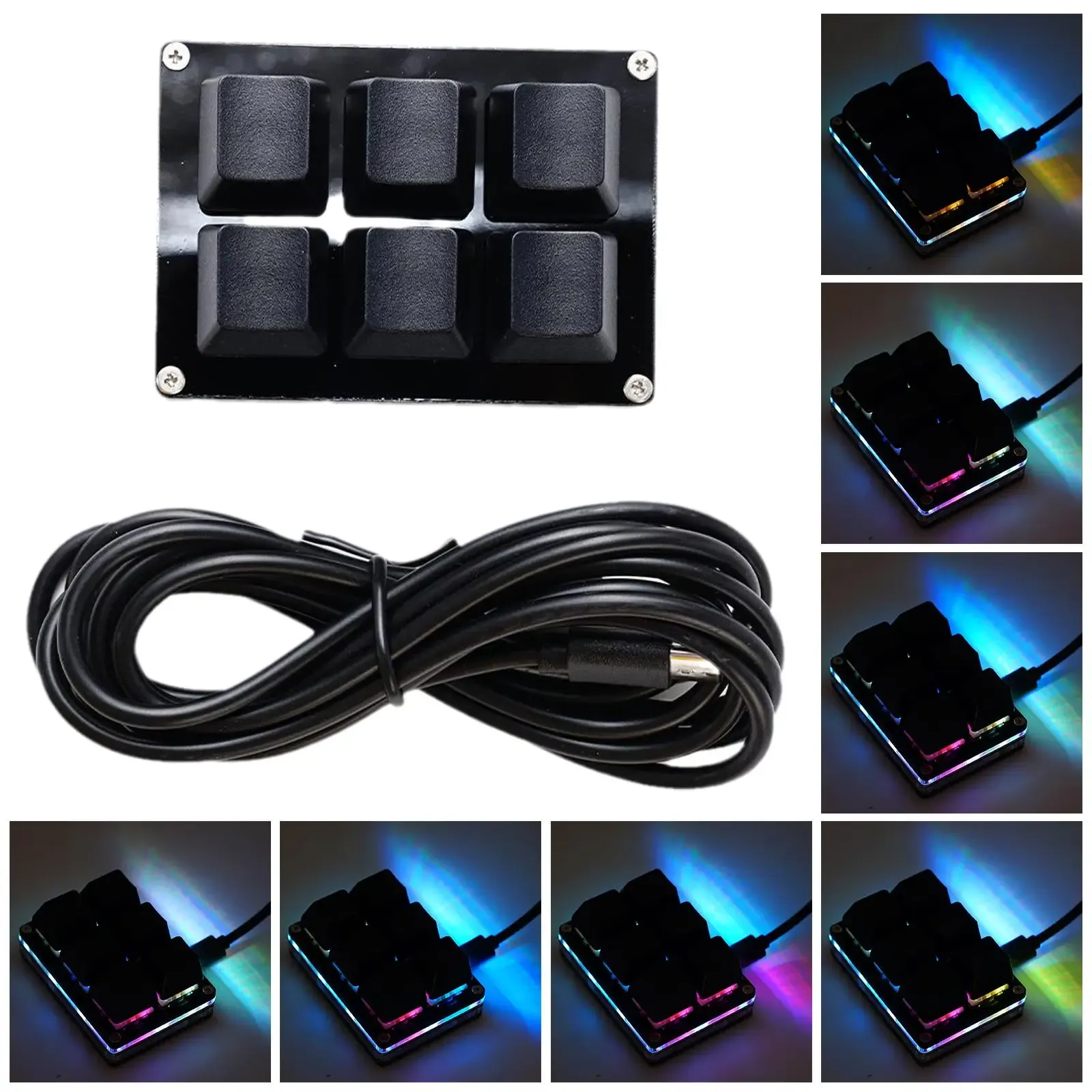 Mini clavier mécanique personnalisable USB, 2/4/6/7/8/9/12/16/24 touches, clavier de jeu, dispositif Sayo, raccourcis programmables, nouveau 9