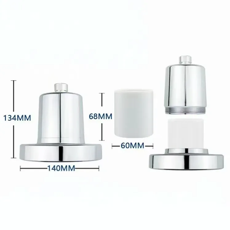 Pommeau de Douche Filtrant Haute Pression pour Eau Dure, 15 cm, Filtre à Charbon Actif 15 Étapes, Élimine le Chlore et les Métaux Lourds 6