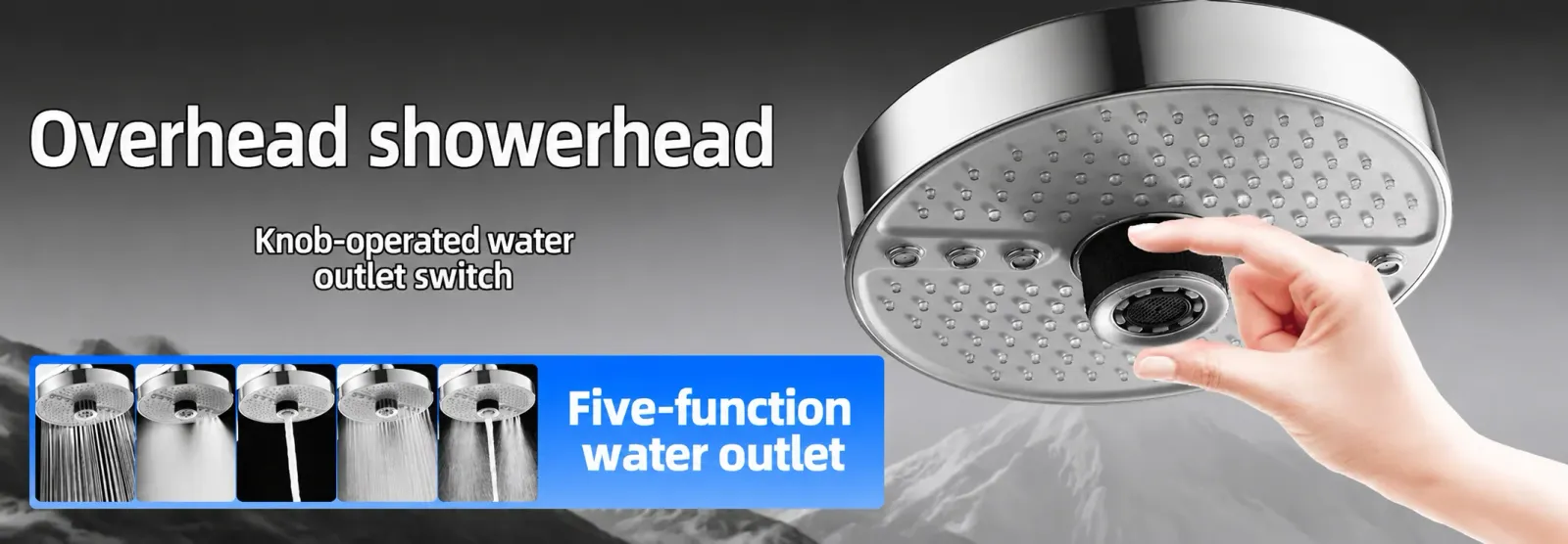Pommeau de douche filtrant haute pression dans une salle de bain moderne
