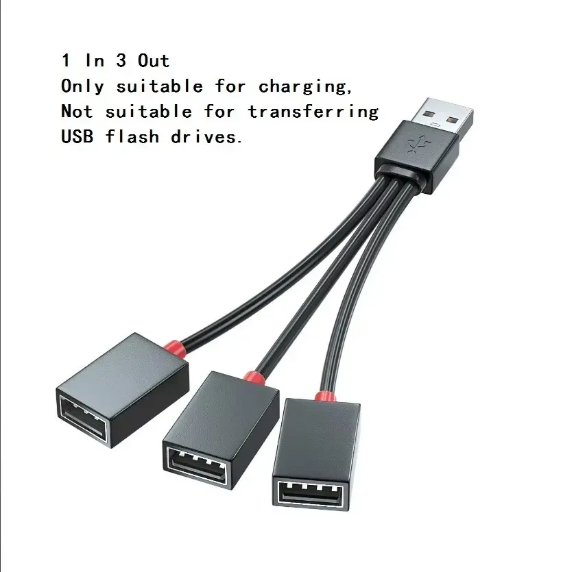 Adaptateur USB multifonction 1 vers 2 pour smartphones, tablettes et hubs multi-interfaces (charge uniquement, sans transfert de données) 7
