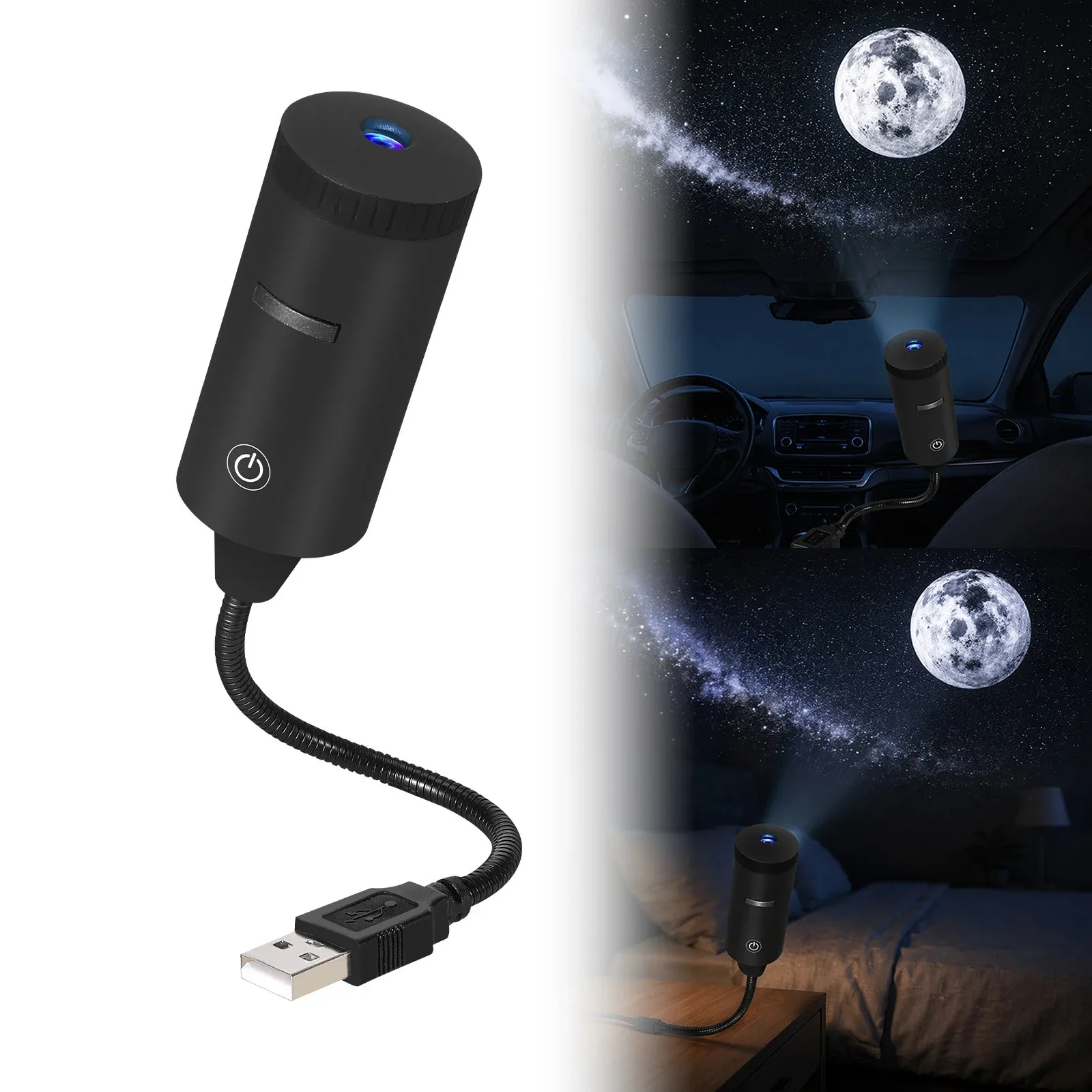 Projecteur galaxie portable plug-and-play, lampe de nuit d'ambiance pour la décoration de la maison, du salon et de la chambre 2