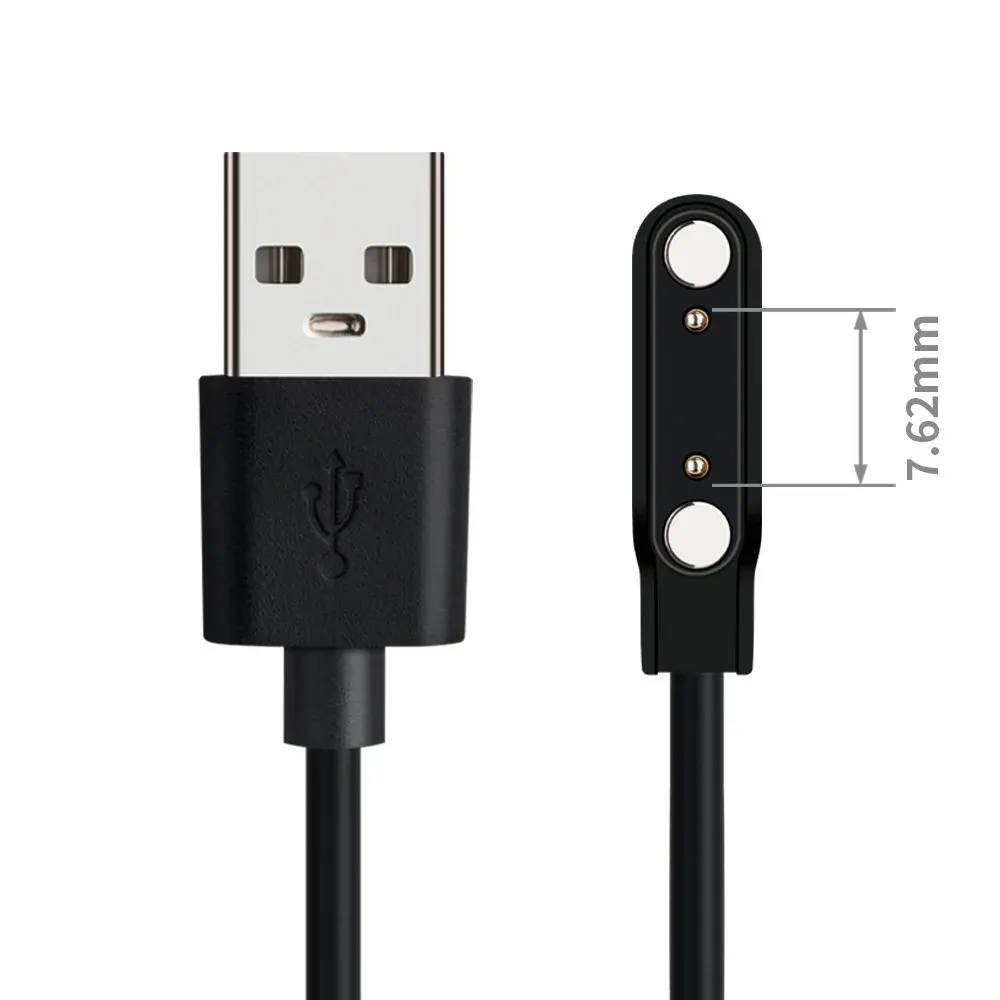 Câble de charge magnétique universel pour montre connectée, 2 et 4 broches, USB, noir et blanc 3