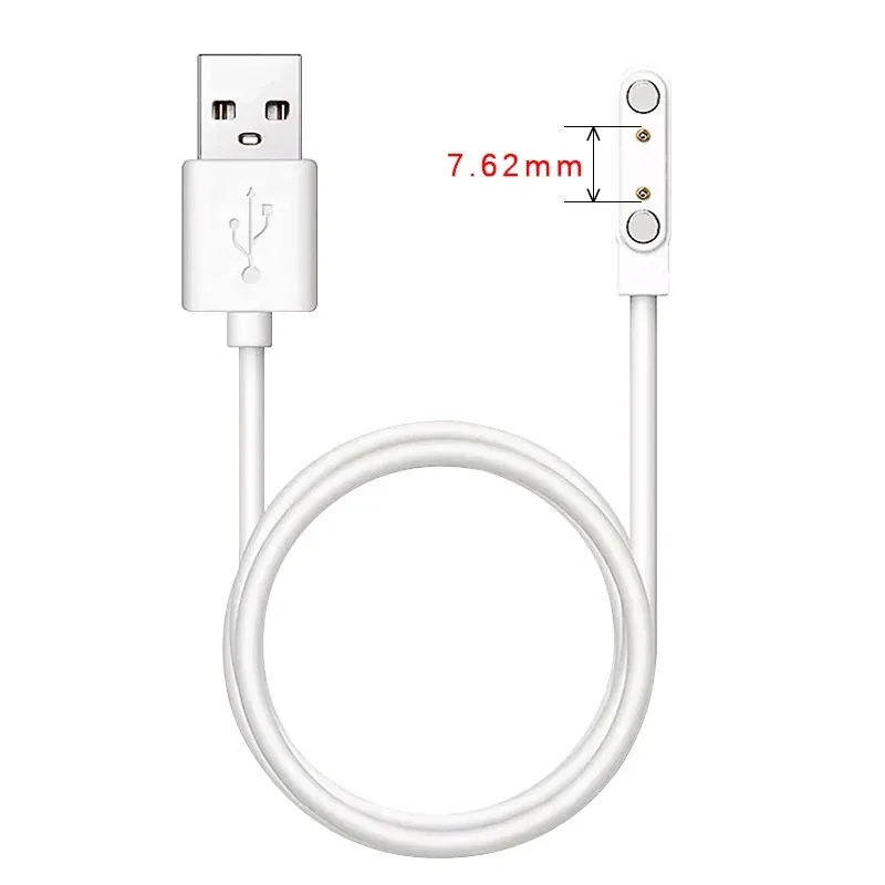 Câble de charge magnétique universel pour montre connectée, 2 et 4 broches, USB, noir et blanc 5