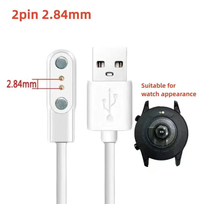 Câble de charge magnétique universel pour montre connectée, 2 et 4 broches, USB, noir et blanc 13