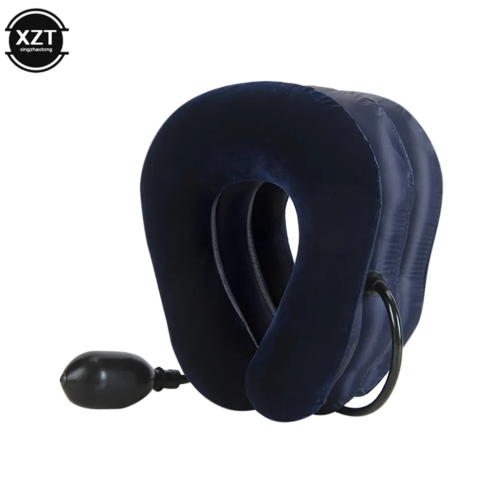 Masseur de cou gonflable 3 couches, support de traction cervicale, soulagement de la douleur, coussin de cou, attelle d'étirement pour le cou 3