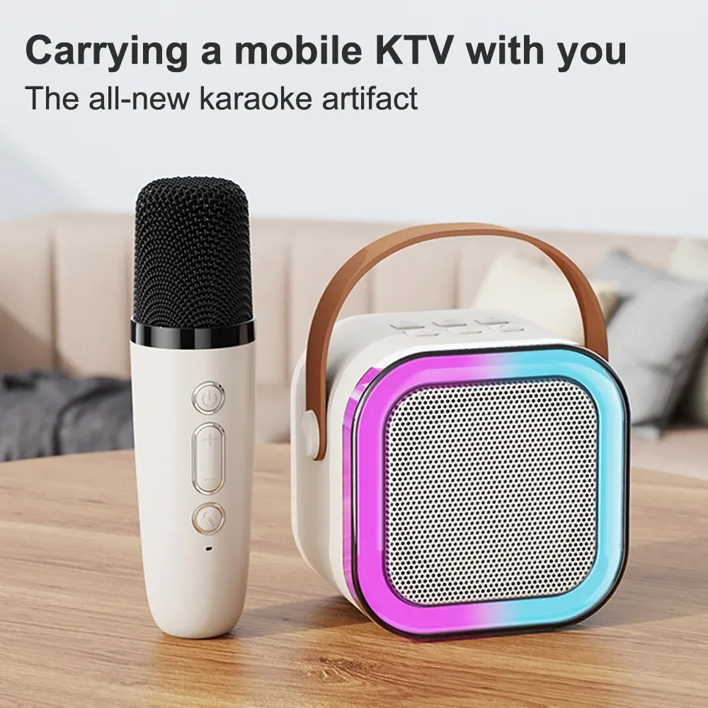 Microphone karaoké en situation d'utilisation