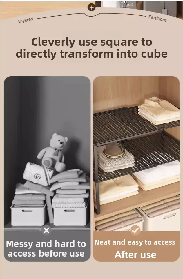 Étagère de rangement, détail de l'organisation
