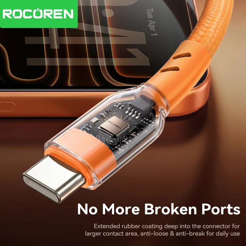Câble de charge rapide Rocoren 240 W USB-C vers USB, compatible PD 3.1, pour iPhone, MacBook et iPad 3