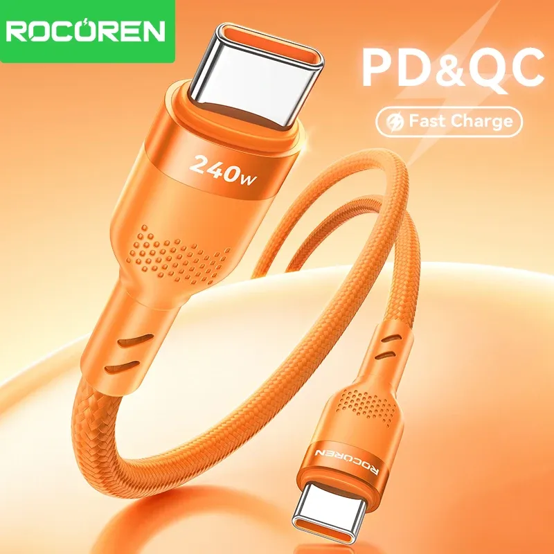 Câble de charge rapide Rocoren 240 W USB-C vers USB, compatible PD 3.1, pour iPhone, MacBook et iPad