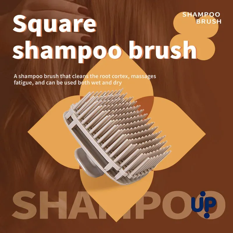 Brosse de shampooing en silicone, peigne de massage du cuir chevelu, brosse de massage corporel pour la douche 3