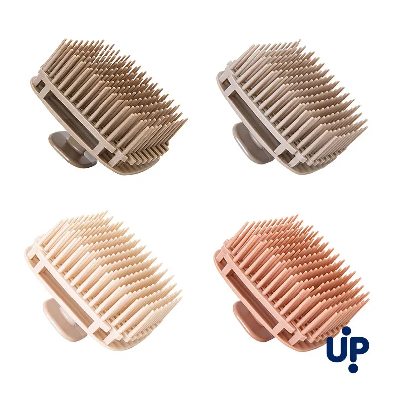 Brosse de shampooing en silicone, peigne de massage du cuir chevelu, brosse de massage corporel pour la douche 4