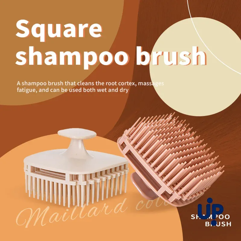 Brosse à shampooing en silicone, détail des picots