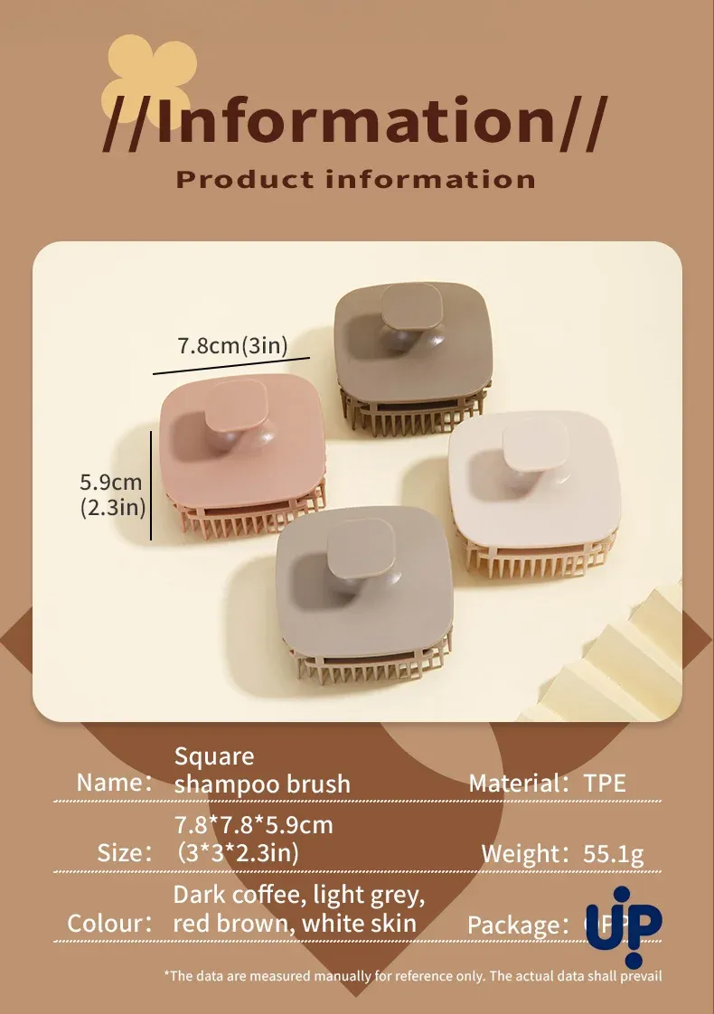 Brosse à shampooing en silicone, massage du cuir chevelu