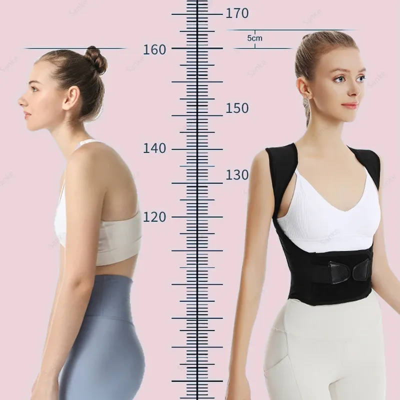Ceinture correctrice de posture pour adultes, sangle de correction du dos respirante pour femmes et hommes, support lombaire, outil de correction de la posture assise, nouvelle collection 4