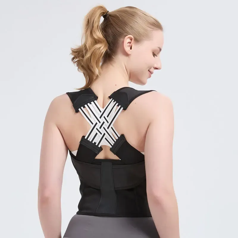 Ceinture correctrice de posture pour adultes, sangle de correction du dos respirante pour femmes et hommes, support lombaire, outil de correction de la posture assise, nouvelle collection 6