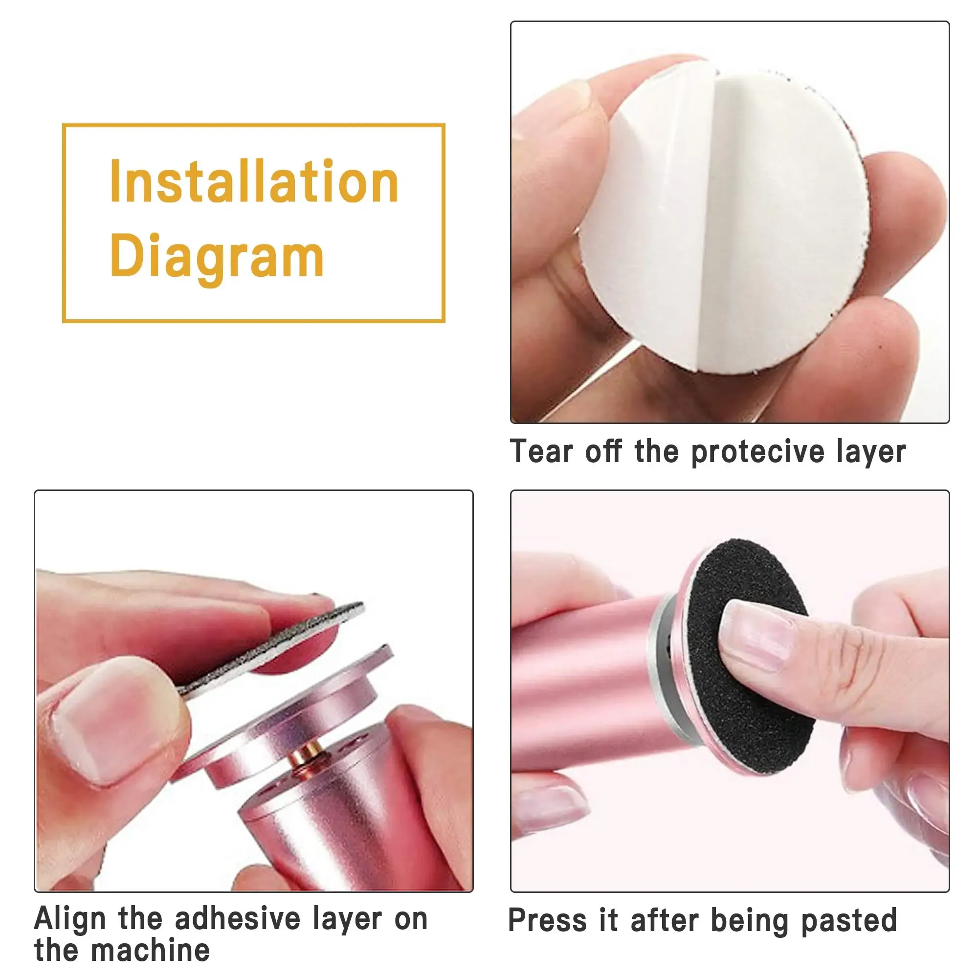 Lot de 60 disques abrasifs de rechange pour lime électrique pour les pieds, élimination des callosités et des peaux mortes 2