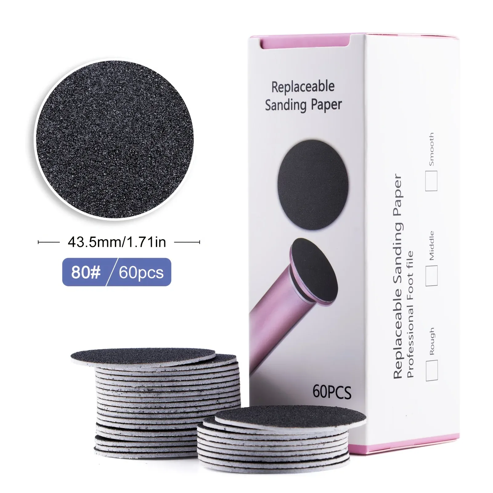 Lot de 60 disques abrasifs de rechange pour lime électrique pour les pieds, élimination des callosités et des peaux mortes 7