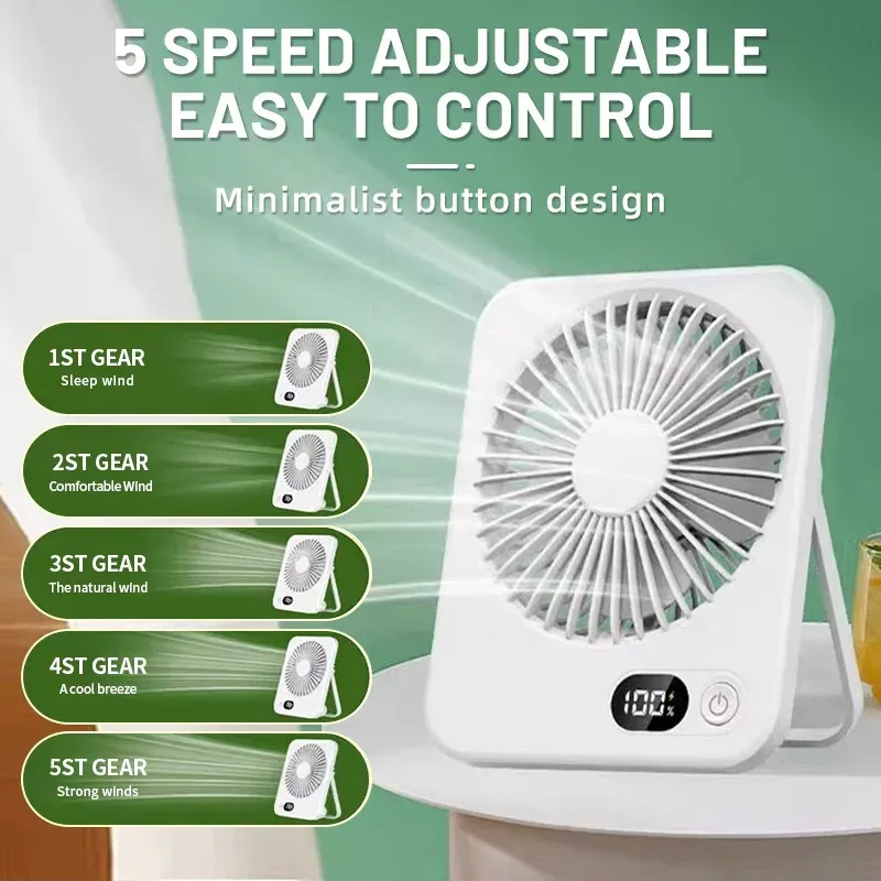Mini ventilateur portable pliant USB, finitions et détails