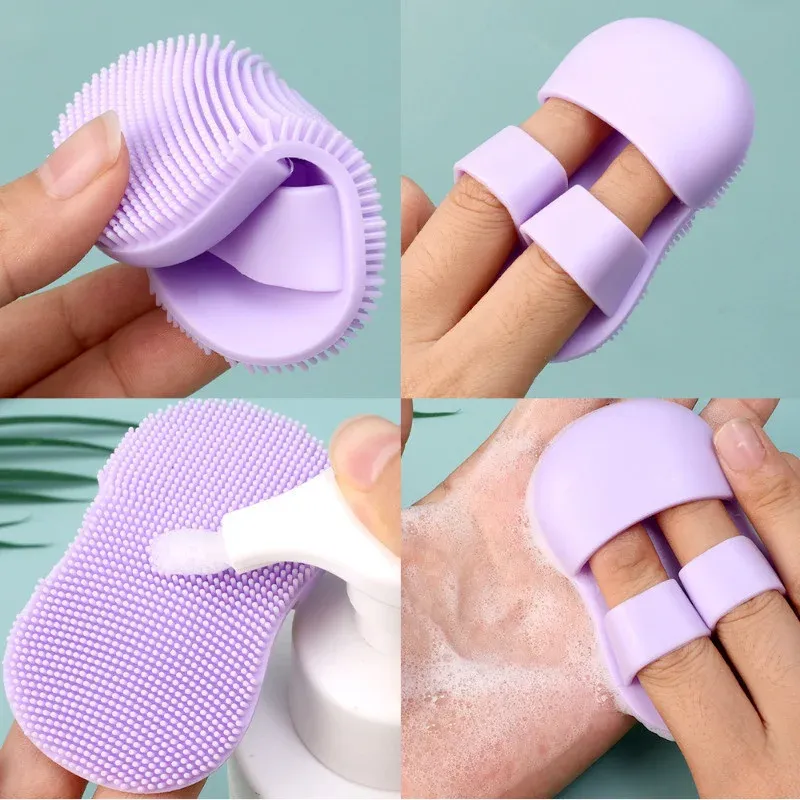 Brosse nettoyante visage en silicone avec coussinets digitaux pour un nettoyage en profondeur des pores et l'élimination des peaux mortes 5