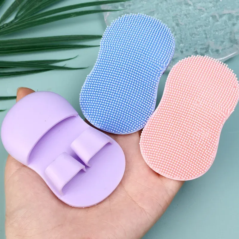 Brosse à récurer le visage en silicone, finition
