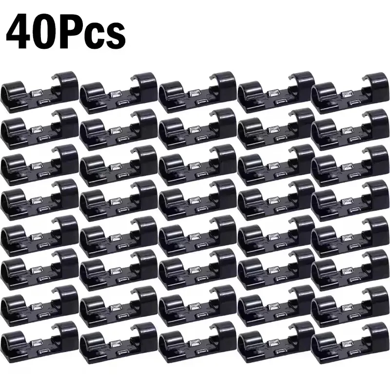 Clips organisateurs de câbles, supports de fil de chute, gestion des câbles, gestionnaire de câbles auto-adhésif, enrouleur de fil à pince fixe pour maison, bureau et voiture 13