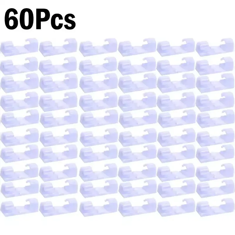 Clips organisateurs de câbles, supports de fil de chute, gestion des câbles, gestionnaire de câbles auto-adhésif, enrouleur de fil à pince fixe pour maison, bureau et voiture 17