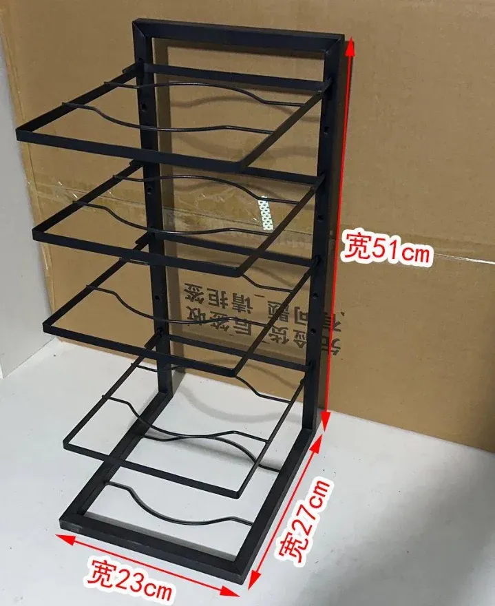 Organisateur réglable pour casseroles et poêles en acier au carbone, étagère multi-niveaux pour armoire de cuisine 9