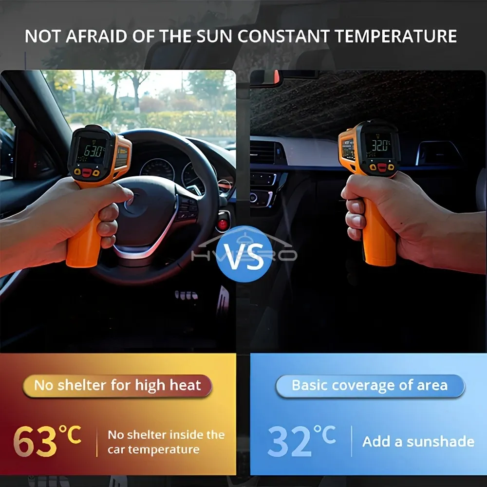 Pare-soleil portable et pliable pour pare-brise de voiture, protection UV haute performance 3