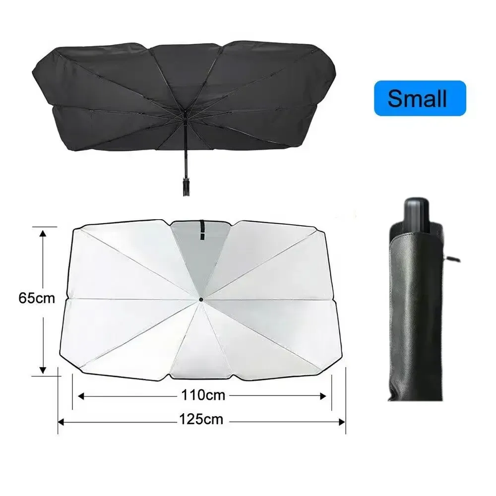 Pare-soleil portable et pliable pour pare-brise de voiture, protection UV haute performance 8