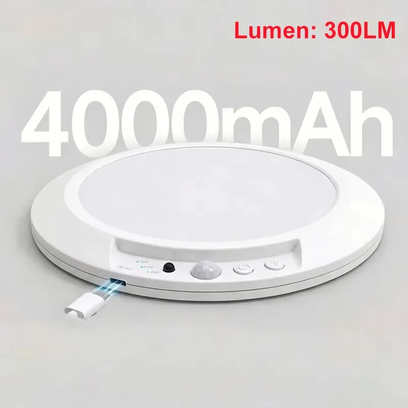 Plafonnier LED sans fil à détecteur de mouvement, rechargeable par USB-C, magnétique, avec télécommande, pour cuisine et vestiaire 7