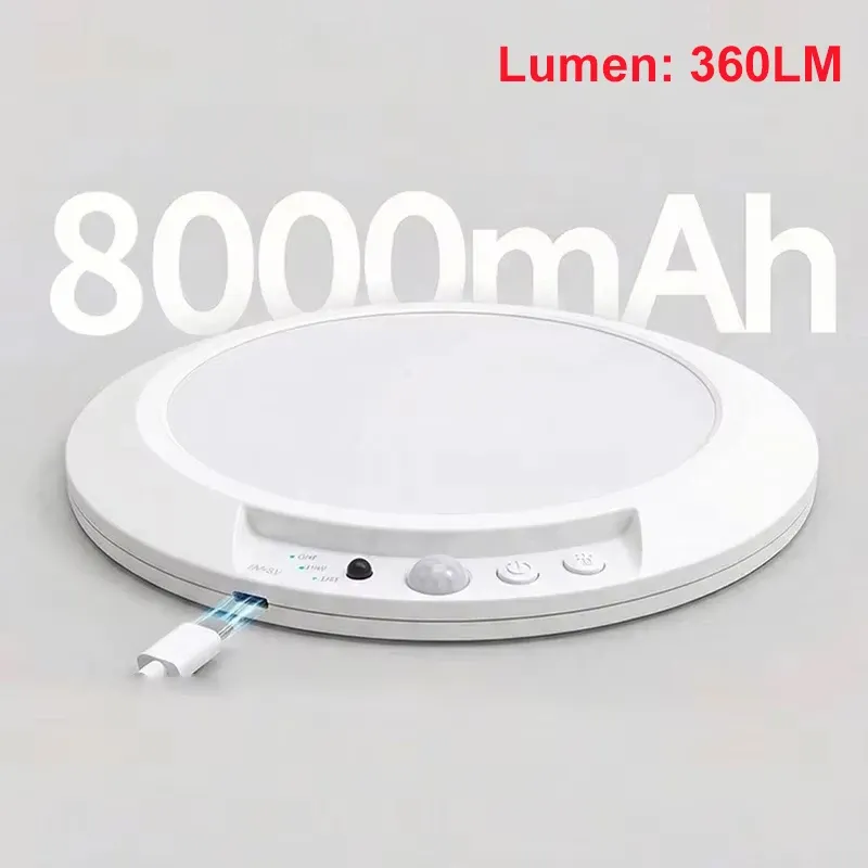 Plafonnier LED sans fil à détecteur de mouvement, rechargeable par USB-C, magnétique, avec télécommande, pour cuisine et vestiaire 8