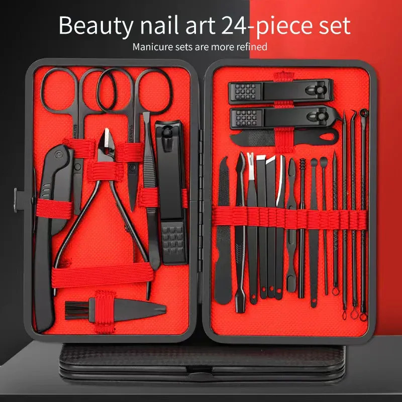 Ensemble d'outils de beauté pour manucure et pédicure, avec coupe-ongles et cure-oreilles