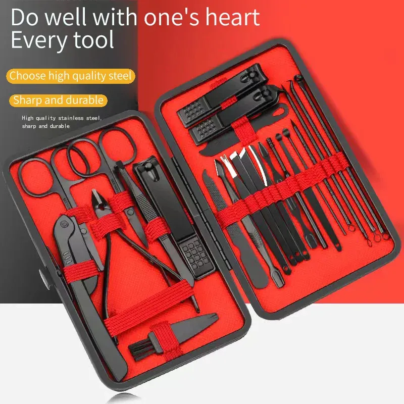 Ensemble d'outils de beauté pour manucure et pédicure, avec coupe-ongles et cure-oreilles 3