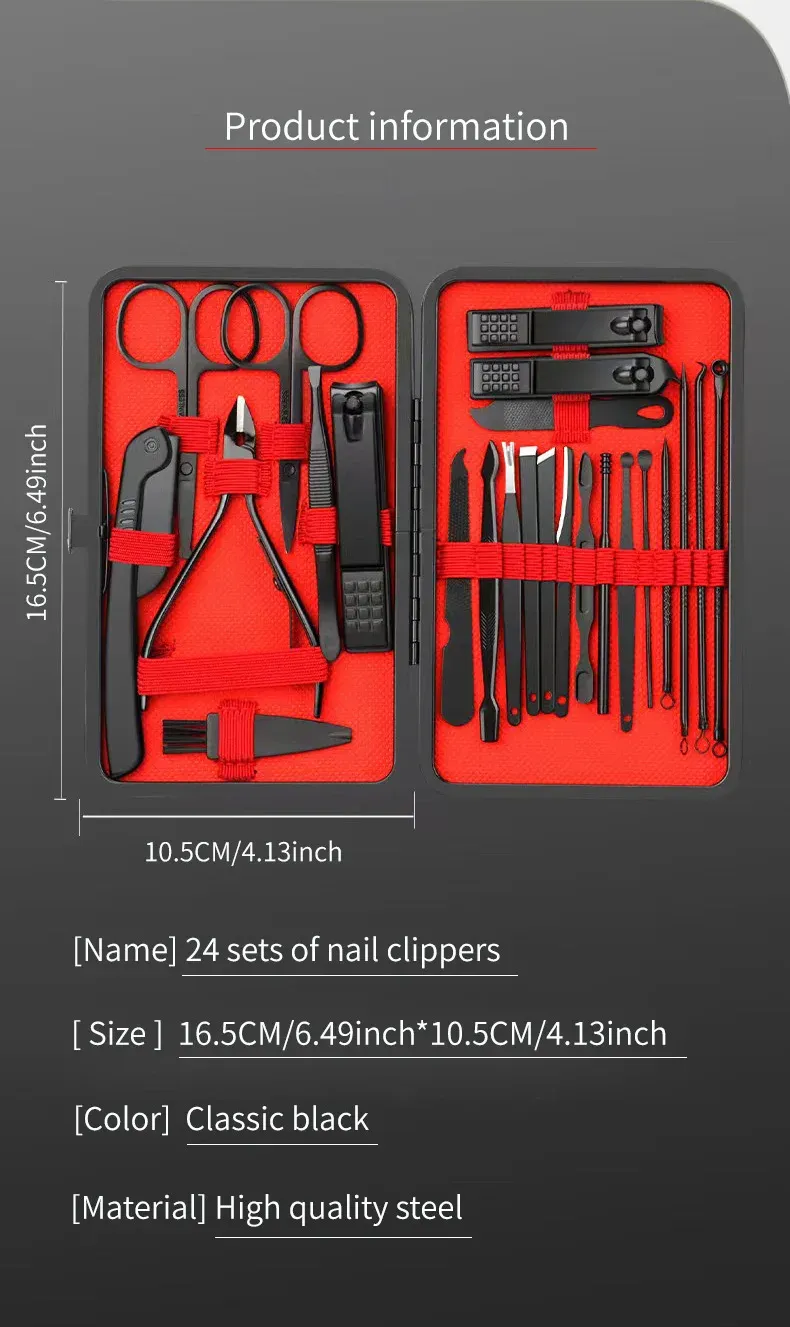 Vue d'ensemble de la trousse de manucure